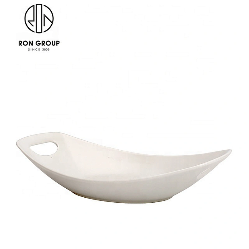 White Household Portable Big Size 8 Inch Ceramic Soup Bowls