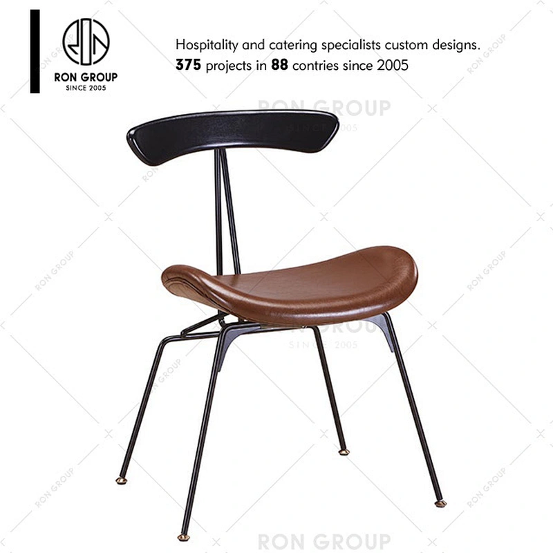 Wholesale Restaurant Iron Dinning Chair With Fabric Seat