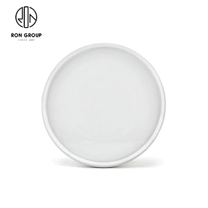 Simple Style Dessert Salad Porcelain Round Soup Plate For Restaurant