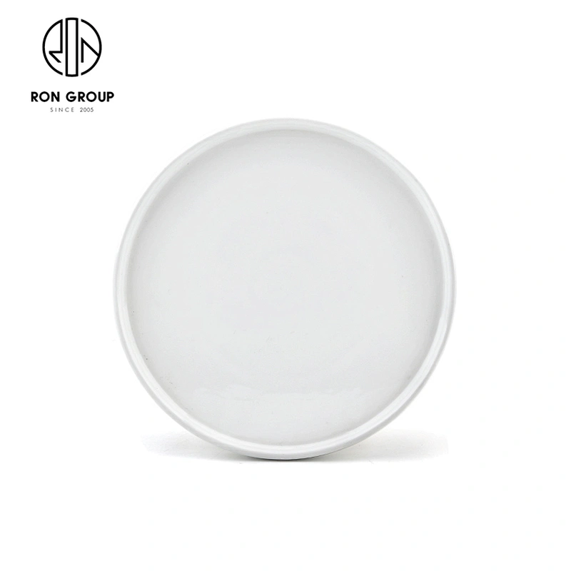 Simple Style Dessert Salad Porcelain Round Soup Plate For Restaurant