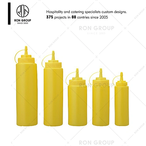 Food grade restaurant 12oz plastic sauce squeeze bottle