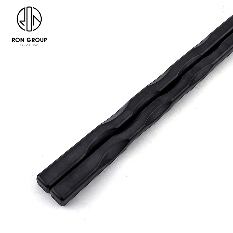 Hot Sale Hotel Restaurant Wave Style Black Color Japanese design chopsticks