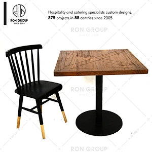 Foshan supplier custom restaurant solid wood cafeteria table