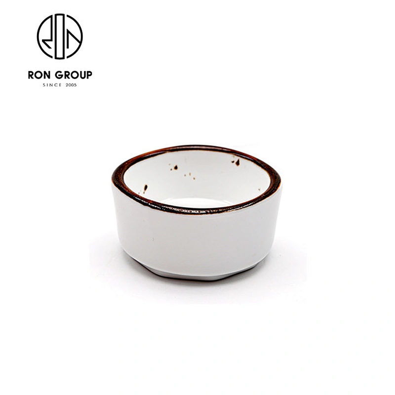Wholesale Restaurant Custom Logo White Round Ceramic Dinner Plates