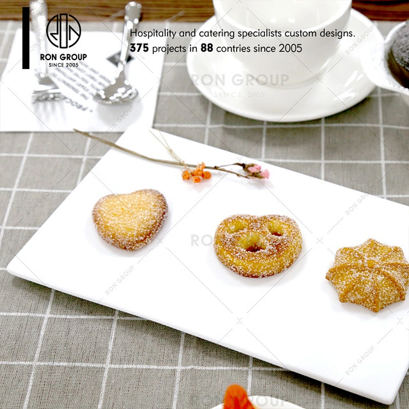 White Porcelain Dinner Plate For Restaurants
