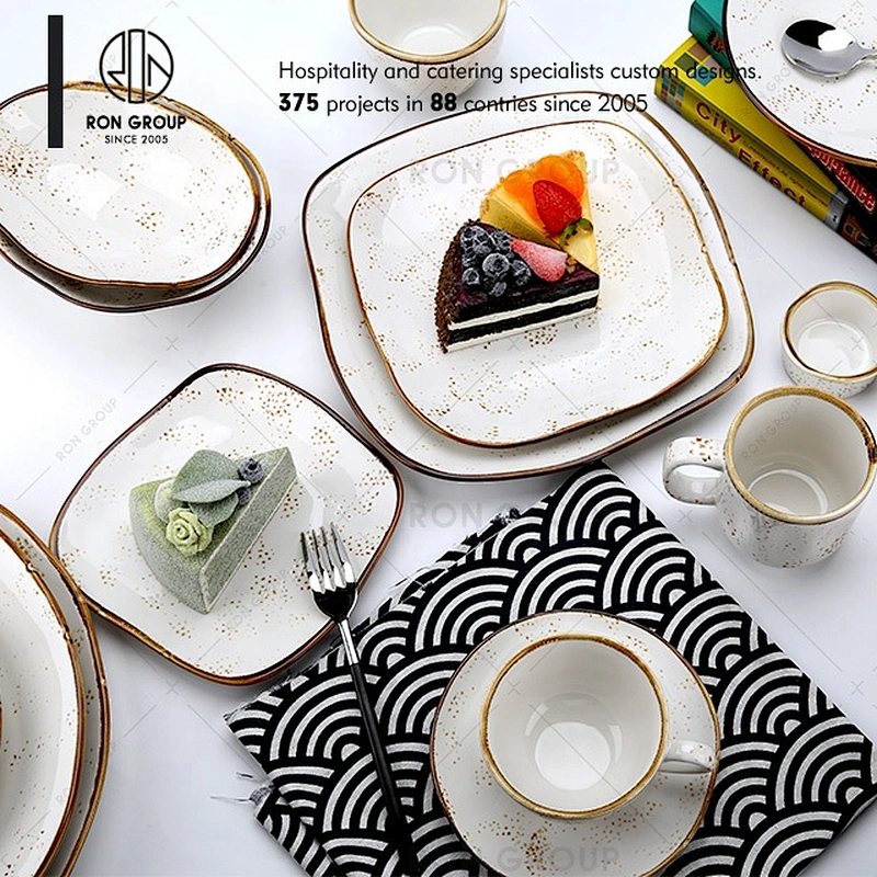 Wholesale Stylish Ceramic Restaurant Hotel Ceramic Dinner Plate