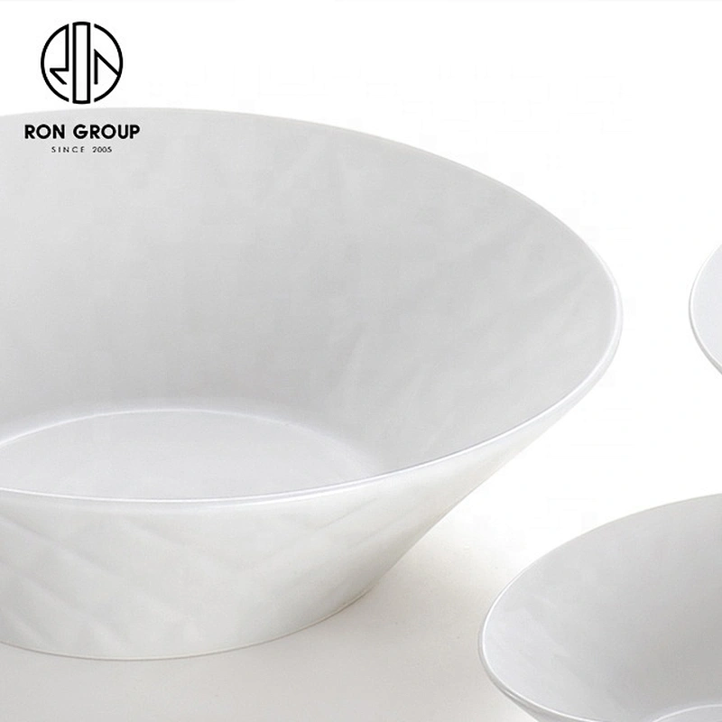 Factory Direct Sales Upscale Ceramic Customized White Buffet Bowl