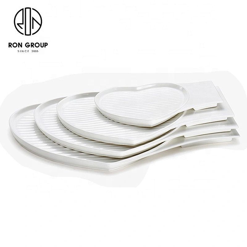 Sweet Exquisite Flat Heart Shape Plate For Restaurant Dedicated