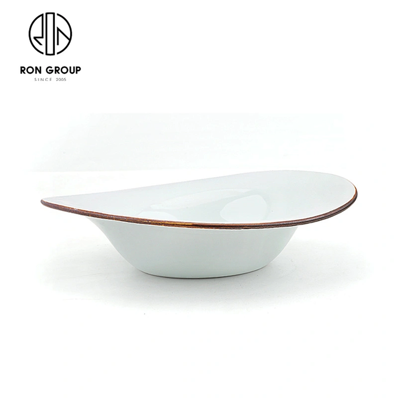 New Design Dinnerware Restaurant Round Ceramic Dishes Soup Plate