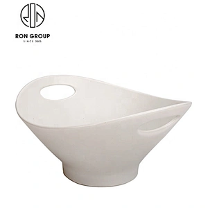 White Household Portable Big Size 8 Inch Ceramic Soup Bowls