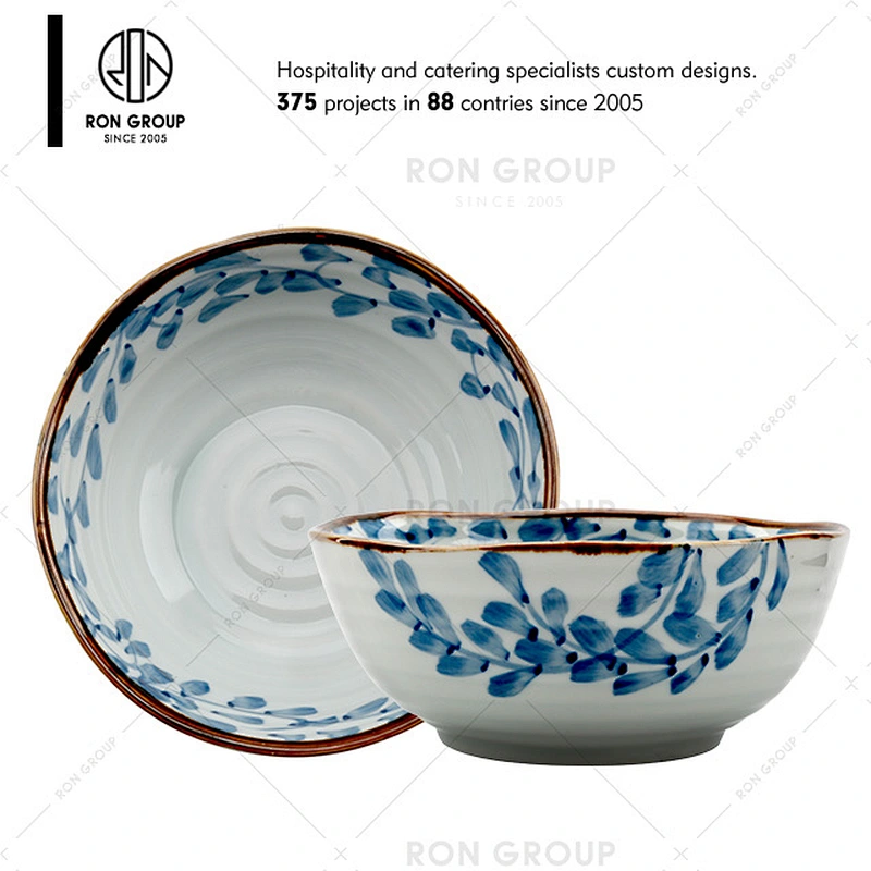 Japanese Style Hand-painted Ceramic Dishes For Sale