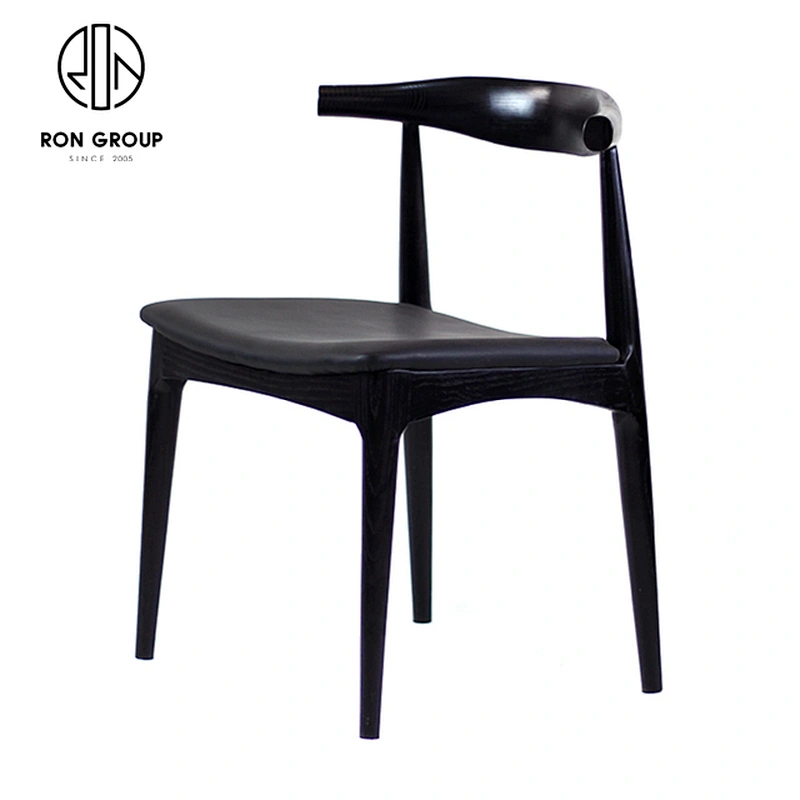 White Ash Wooden Cafe Dining Cow Chair For Hotel Restaurant Banquet
