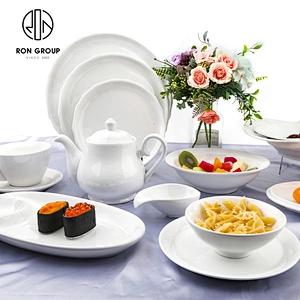 Wholesale Restaurant Hotel Tableware 8 Inch White Porcelain Soup Bowl