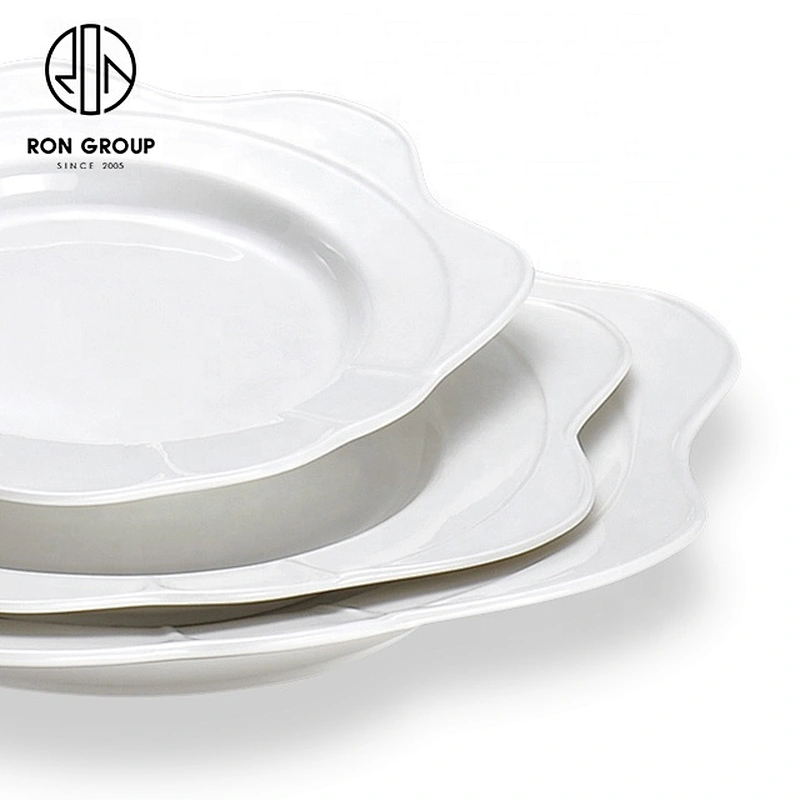 High Quality Unique Sun Flower Round Soup Plate For Restaurant