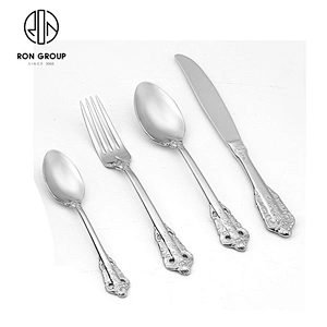 Luxury Kitchen Fork Spoon Knife Stainless Steel Silver Reusable Cutlery Set