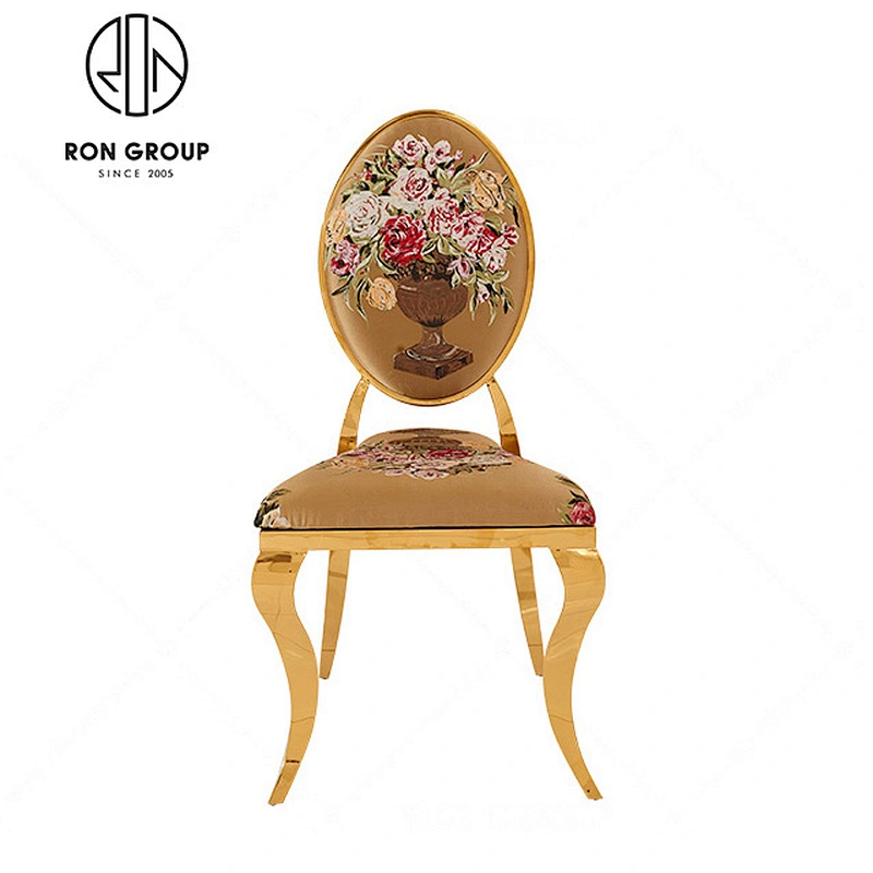 outdoor gold stainless steel wedding chairs for sale