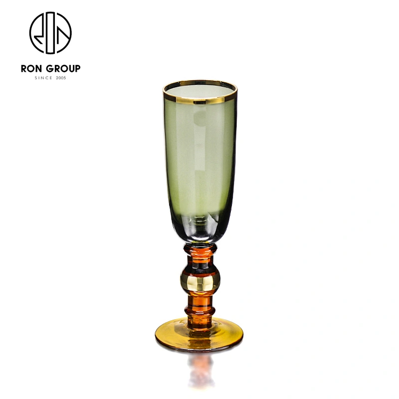 Wholesale Old Fashion Clear Reusable Goblet Wine Champagne Glass For Wedding Party