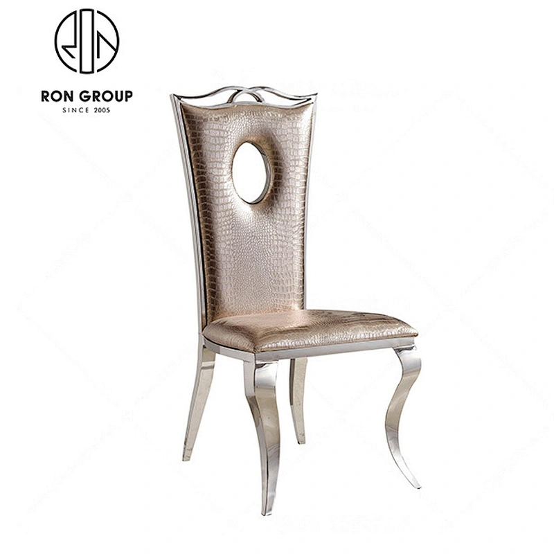 Modern desig stainless steel gold dining chairs