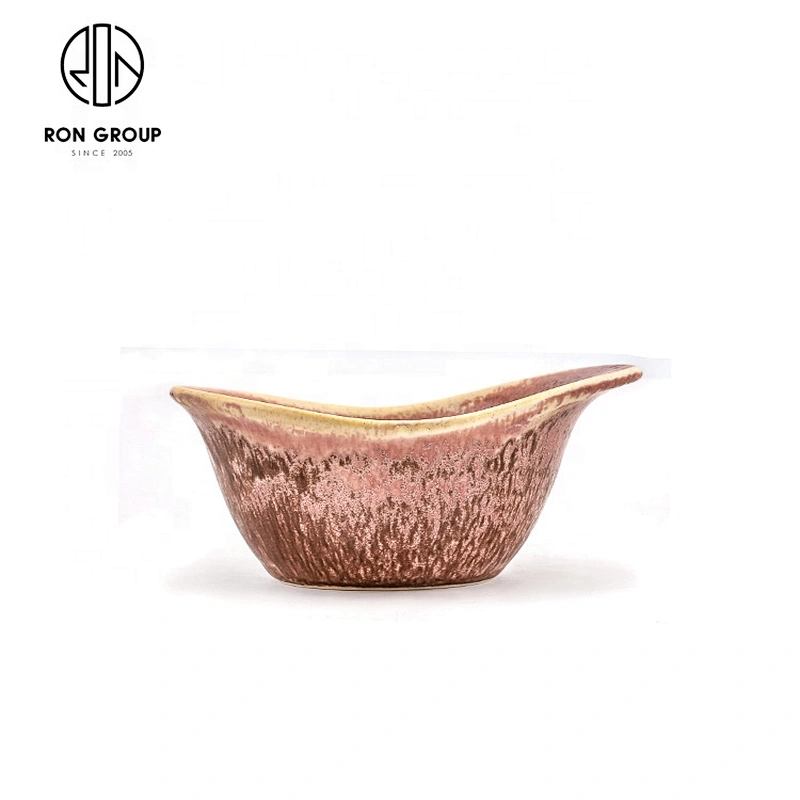 Wholesale 0.22KG Ceramic Kiln Powder Salad Bowl For Restaurant