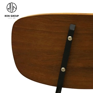 Fashion Vintage Leather Cushion Wood Design Dining Chair For Room Restaurant