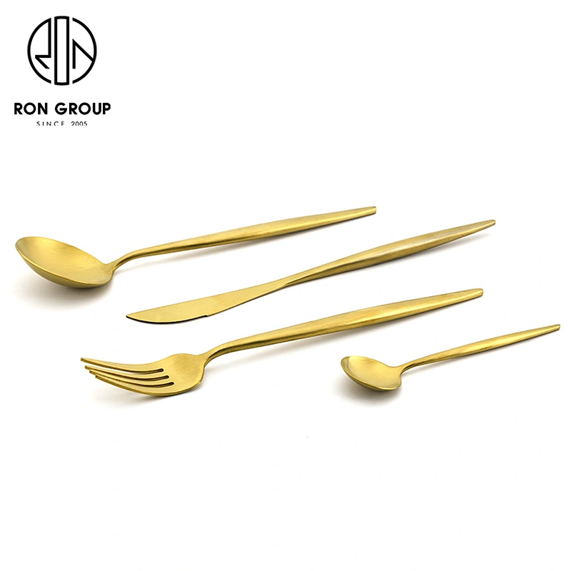 Wholesale Dinnerware Set Stainless Steel 304 Wedding Gold Flatware