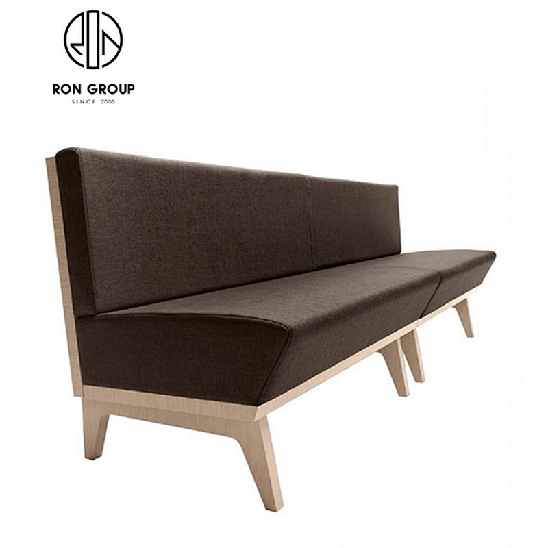 Orange Leather Restaurant Furniture Simple Sofa