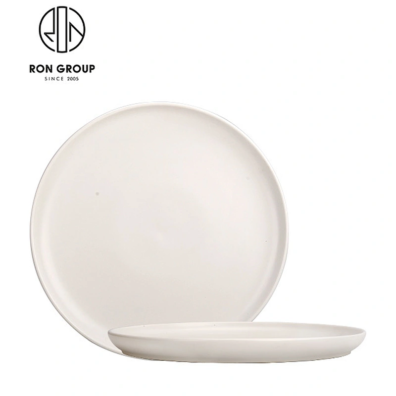Wholesale Ceramic Square Shape Matte White Dinner Plate