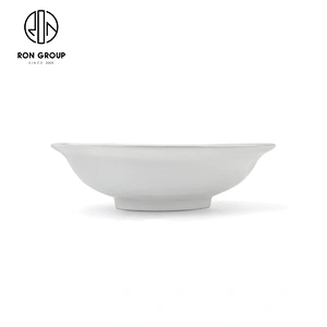 Wholesale Restaurant Hotel Tableware 8 Inch White Porcelain Soup Bowl
