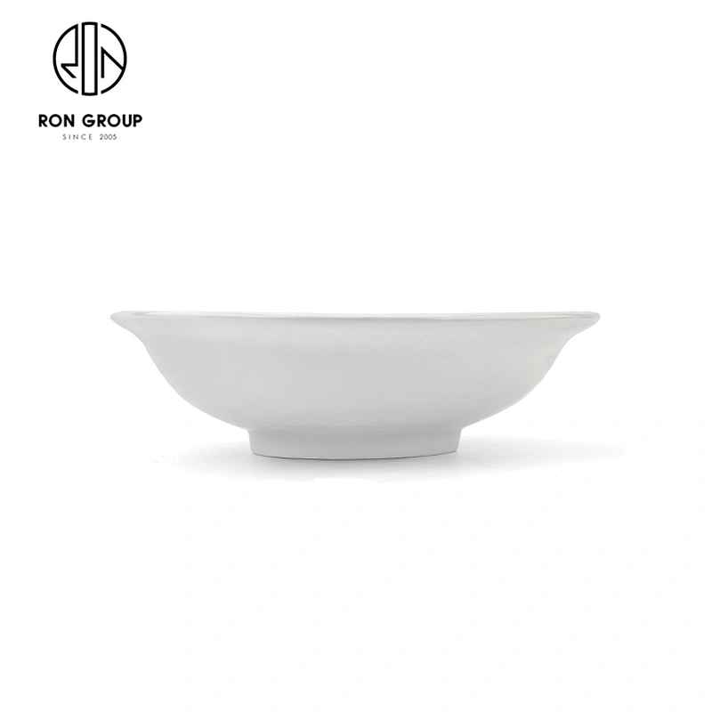 Wholesale Restaurant Hotel Tableware 8 Inch White Porcelain Soup Bowl