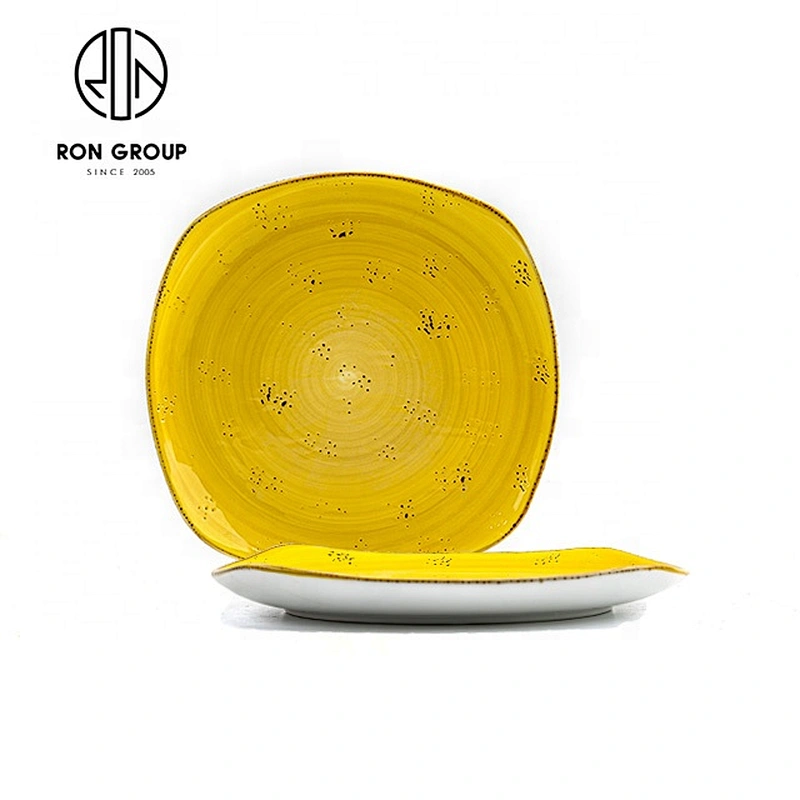 Classic Personalized Shallow Square Plate Japanese Restaurant Dinnerware
