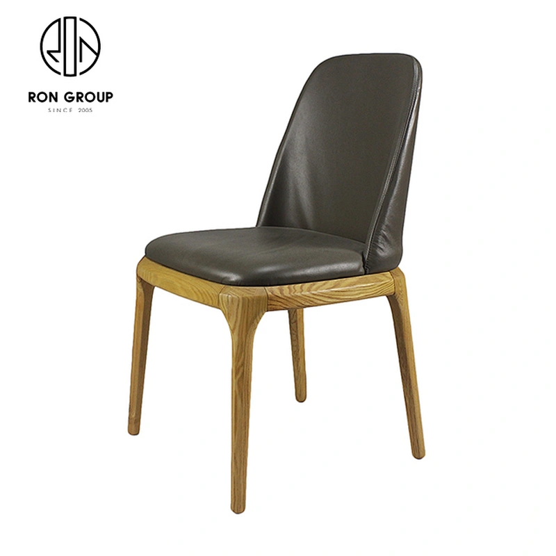China Luxury White Ash Wood Durable Stackable Chair Restaurant Dining