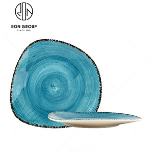 Wholesale Customized Restaurant Blue Dinner Plates