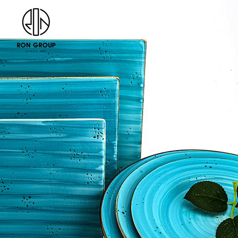 Wholesale Reusable Round Plate Porcelain Restaurant Dinnerware