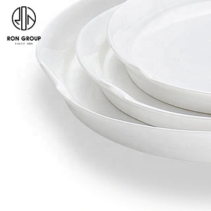 Factory Wholesale Irregularly Shaped White Wishes Round Plate