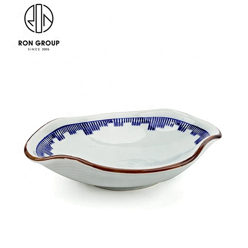 Custom Blue And White Porcelain Restaurant Ceramic Soup Bowl