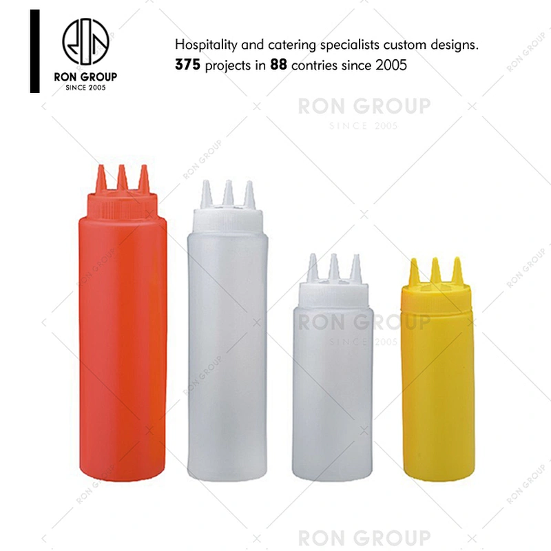 Food grade restaurant 12oz plastic sauce squeeze bottle