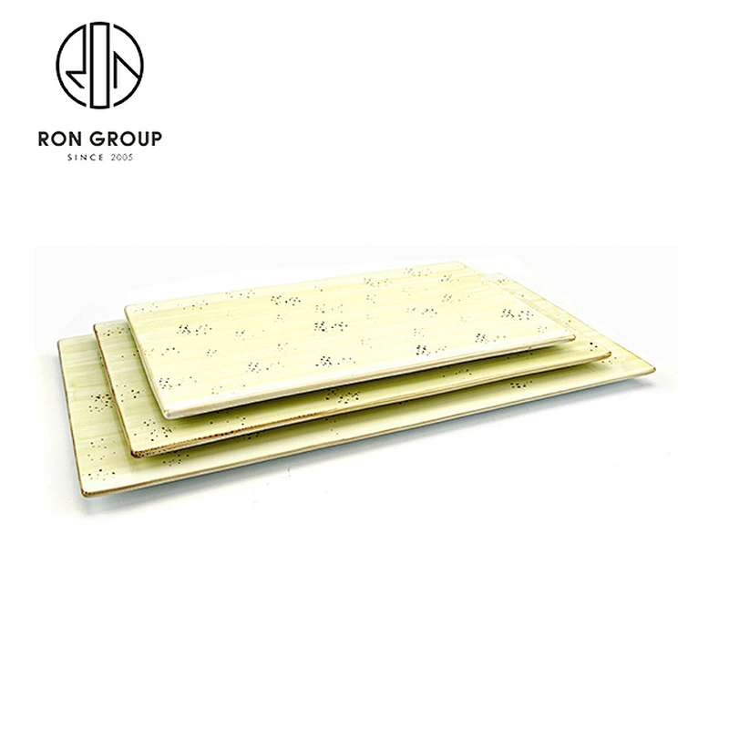 Wholesale Chip-Proof Custom Logo Restaurant Green Dinner Ceramic Plates Set