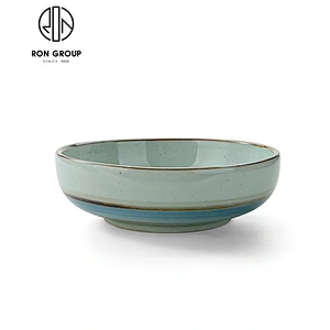 Ceramic round bowls trumpet shape bowl for restaurant