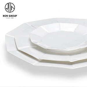 Wholesale Custom Design Rhombus Round Plate For Restaurant Used