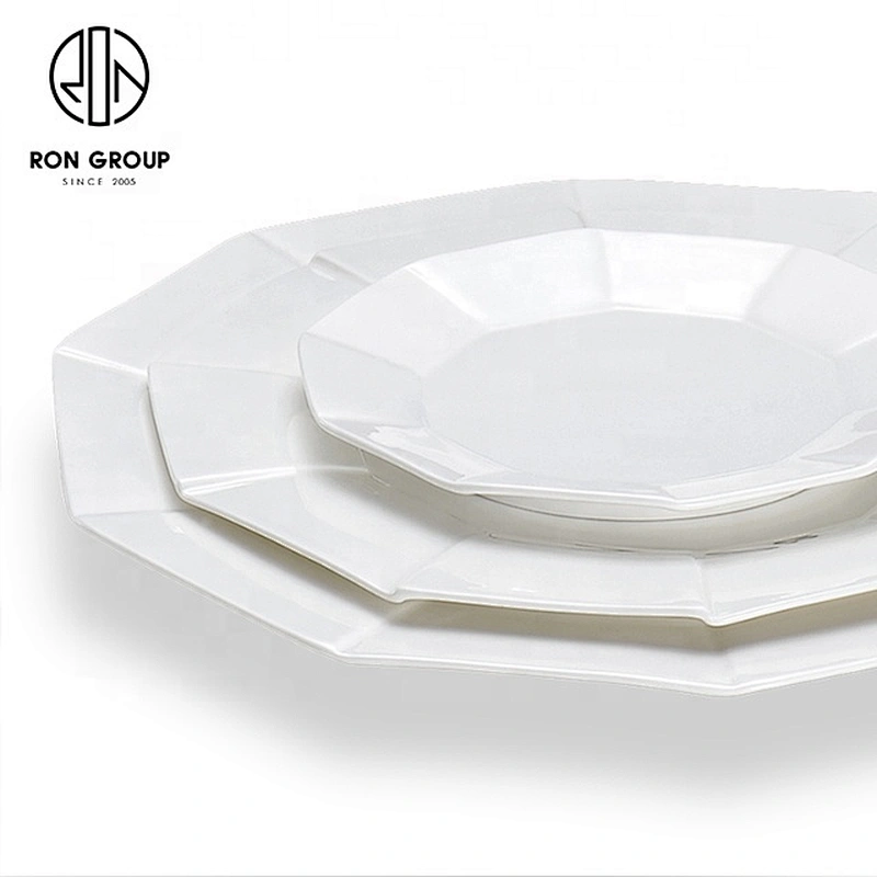 Wholesale Custom Design Rhombus Round Plate For Restaurant Used