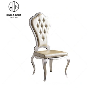 Gold stainless steel wedding chair for reception
