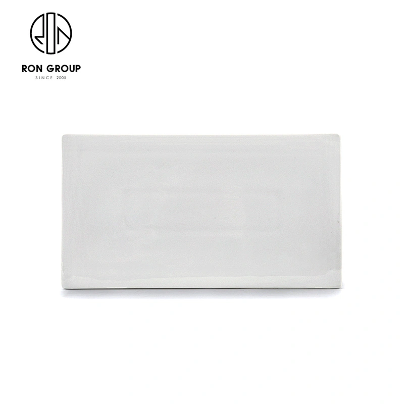Restaurant Hotel Tableware 10 Inch Rectangular Porcelain Plate