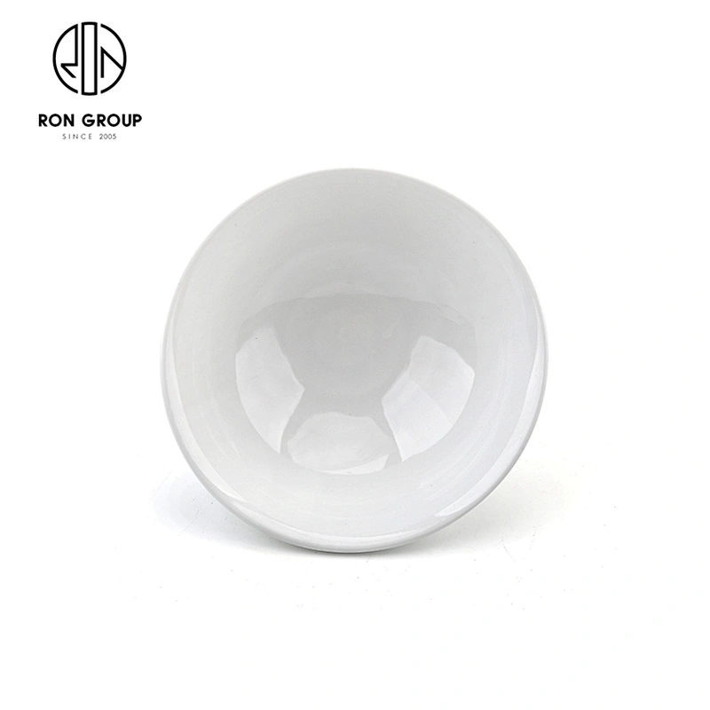 Hotel 4.75 Inch Tableware Soup Bowl High Strength Porcelain Round Rice Bowl