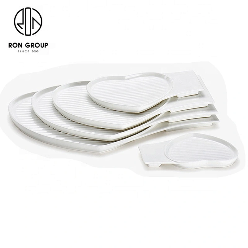 Sweet Exquisite Flat Heart Shape Plate For Restaurant Dedicated