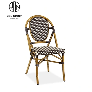 Wholesale Outdoor Aluminum Rattan Bistro Dining Chair