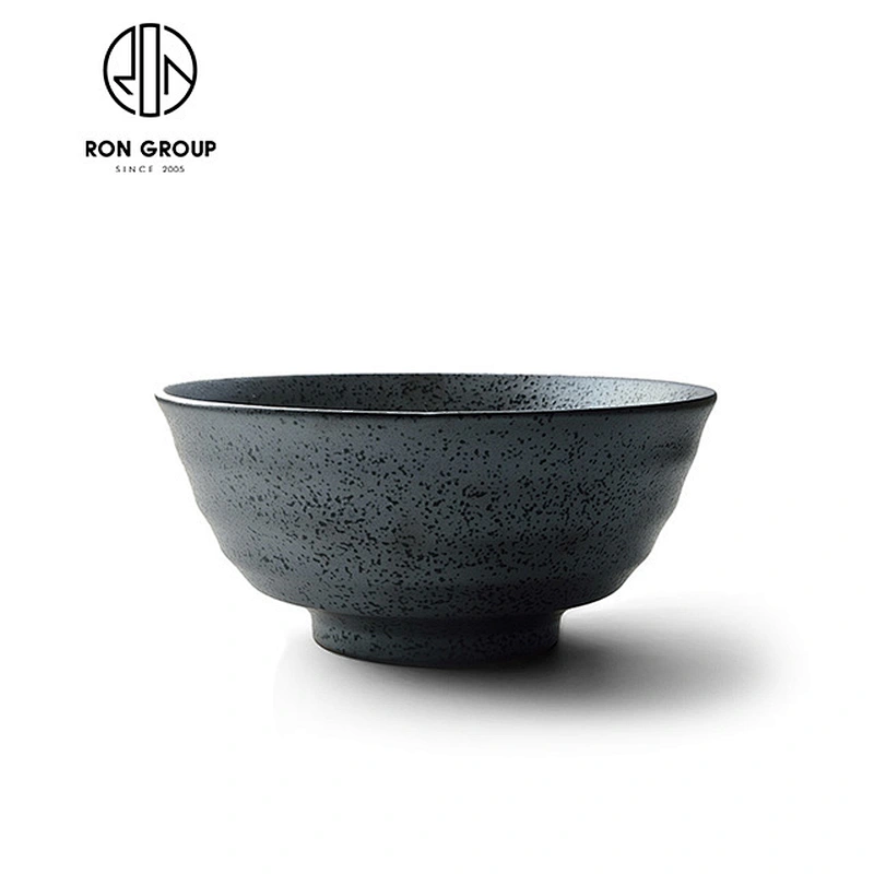 Hot Sale Japanese Restaurant Ceramic Matt Black Bowl