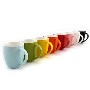 Custom 380ML Handmade Cup Coffee Porcelain Ceramic With Handle