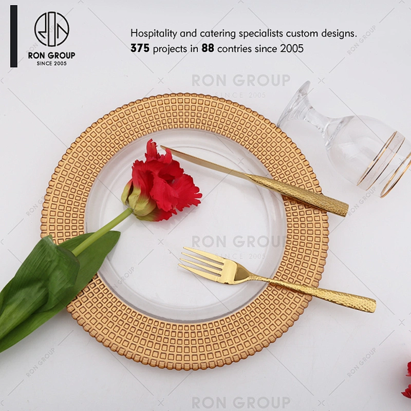 High Quality Beauty Glass Wedding Charger Dinner Plates
