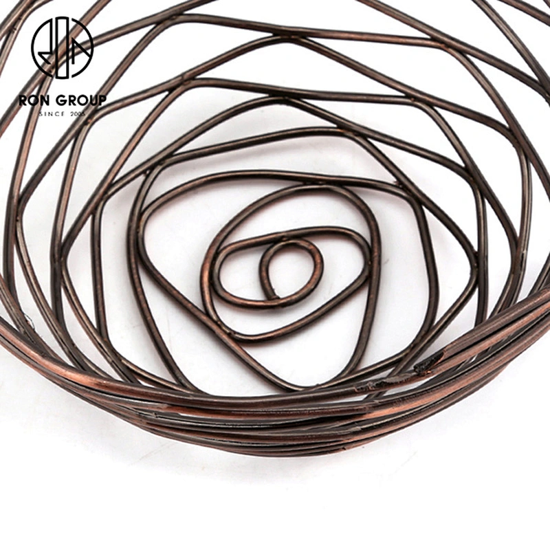 Accept Customization Restaurant Accessories Bronzed Small Size Bread Basket