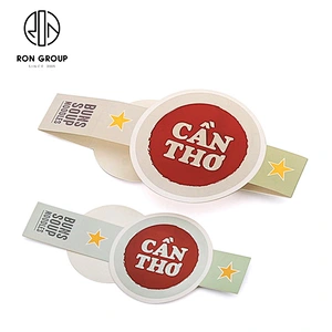 Restaurant Fast Food Store Use Disposable Take Away Food Label Paper Box Sleeve